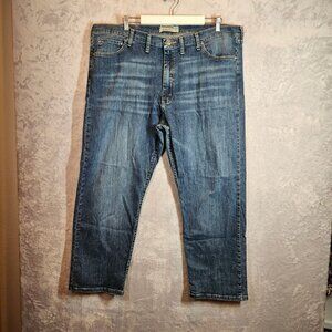 Wrangler Authentics Mens 44x29 Classic Fit Straight Leg Denim Jeans Rugged Work